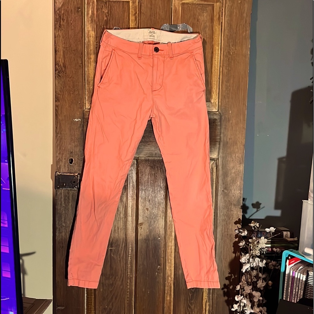 28x30 mens casual dress pants (coral/orange)
